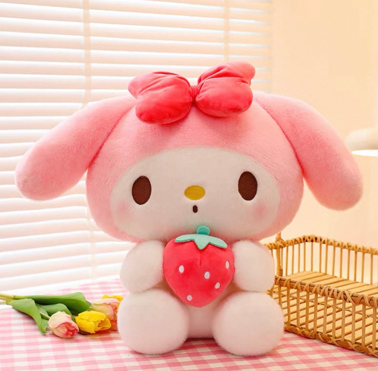 My Melody & Kuromi Strawberry Plush Set - Sanrio Soft Toys