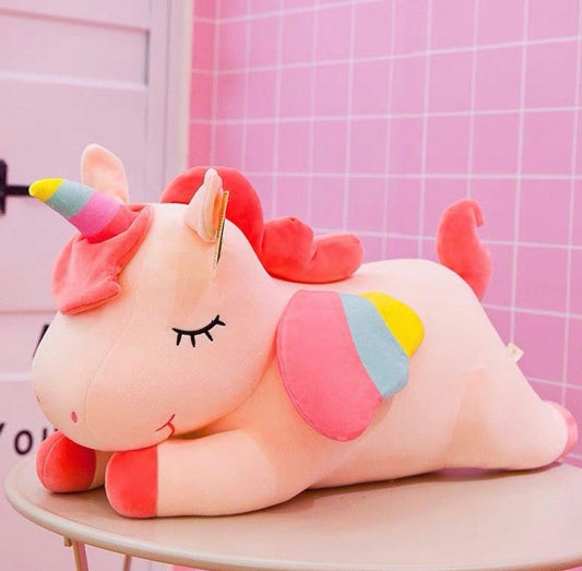 Giant Unicorn Plush Pillow - Kawaii Rainbow Body Pillow